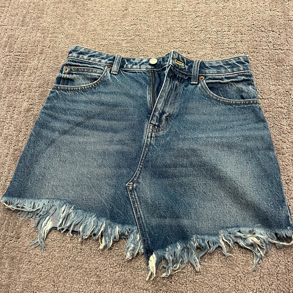 Free people mini denim skirt